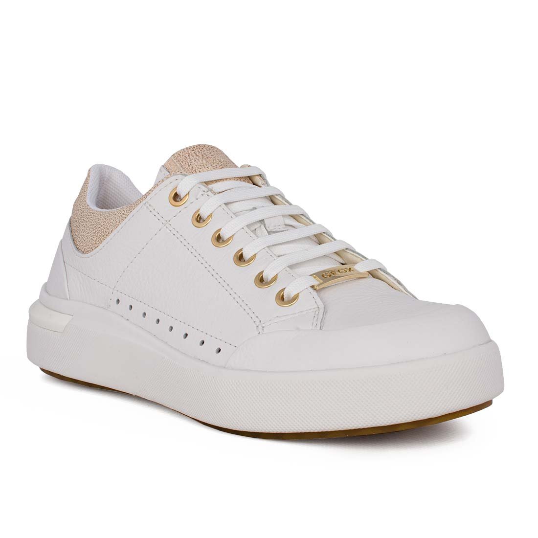 GEOX ΓΥΝΑΙΚΕΙΑ ΔΕΡΜΑΤΙΝΑ SNEAKERS DALYLA A WHITE/CHAMPAGNE - Image 2