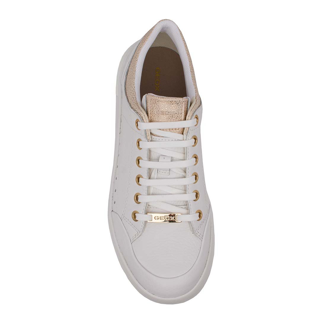 GEOX ΓΥΝΑΙΚΕΙΑ ΔΕΡΜΑΤΙΝΑ SNEAKERS DALYLA A WHITE/CHAMPAGNE - Image 5