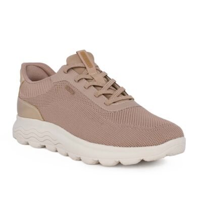 GEOX ΥΦΑΣΜΑΤΙΝΑ COMFORT SNEAKERS D SPHERICA PLUS A LIGHT TAUPE/GOLD - Image 2