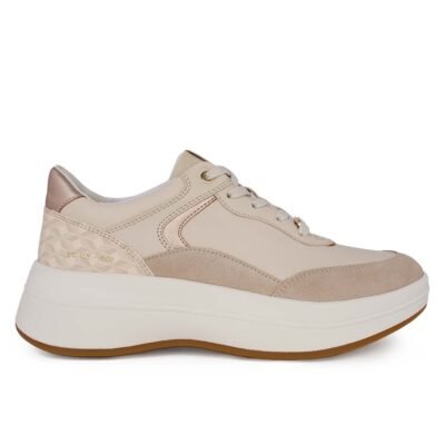 GEOX ΓΥΝΑΙΚΕΙΑ ΔΕΡΜΑΤΙΝΑ SNEAKERS D SPHERICA ECUB-3 D PAPYRUS