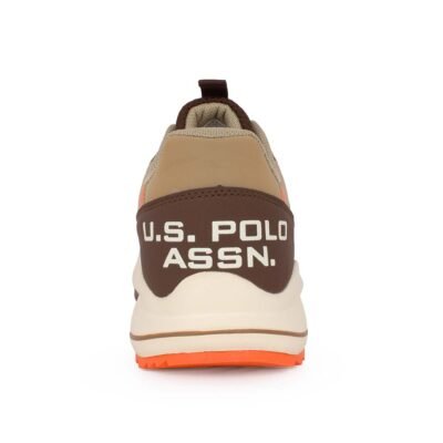 US POLO ΑΝΔΡΙΚΑ SNEAKERS SETH012 BEIGE/BROWN - Image 4