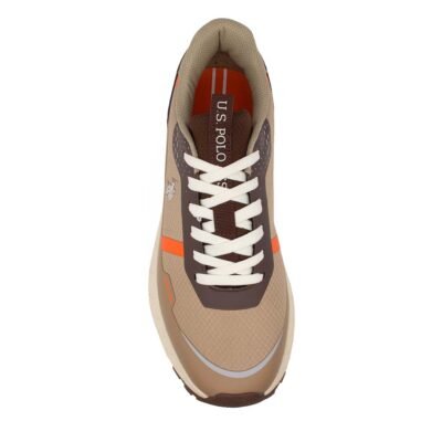 US POLO ΑΝΔΡΙΚΑ SNEAKERS SETH012 BEIGE/BROWN - Image 6