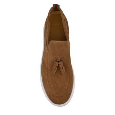 BOSS SHOES ΑΝΔΡΙΚΑ ΔΕΡΜΑΤΙΝΑ LOAFERS B7686 CIGARO SUEDE - Image 5