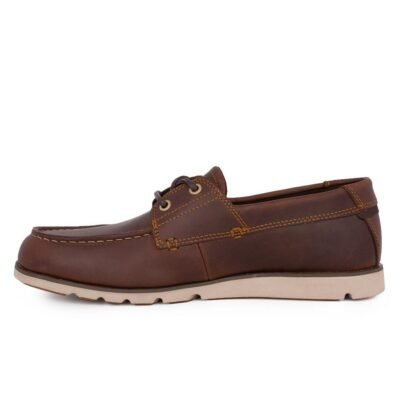 TIMBERLAND ΑΝΔΡΙΚΑ ΔΕΡΜΑΤΙΝΑ BOAT SHOES GRAFTON BAY MEDIUM BROWN FULL GRAIN - Image 3