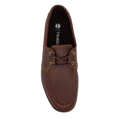 TIMBERLAND ΑΝΔΡΙΚΑ ΔΕΡΜΑΤΙΝΑ BOAT SHOES GRAFTON BAY MEDIUM BROWN FULL GRAIN - Image 5