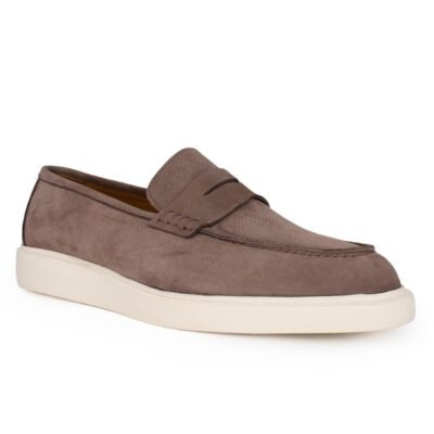 PHILIPPE LANG ΑΝΔΡΙΚΑ ΔΕΡΜΑΤΙΝΑ LOAFERS 3681C TAUPE NUBUCK - Image 2