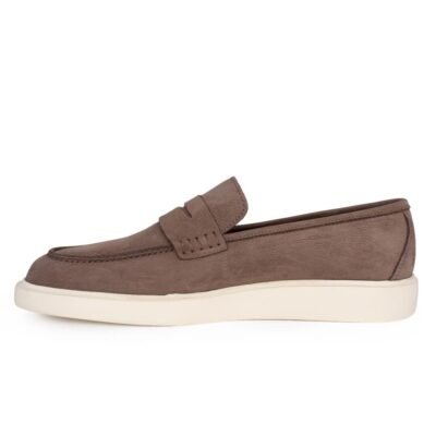 PHILIPPE LANG ΑΝΔΡΙΚΑ ΔΕΡΜΑΤΙΝΑ LOAFERS 3681C TAUPE NUBUCK - Image 3