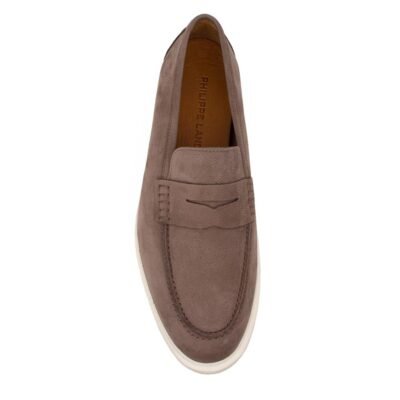 PHILIPPE LANG ΑΝΔΡΙΚΑ ΔΕΡΜΑΤΙΝΑ LOAFERS 3681C TAUPE NUBUCK - Image 5