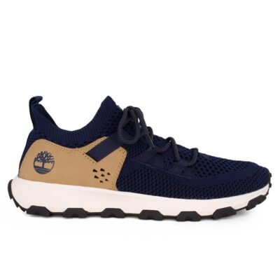 TIMBERLAND ΑΝΔΡΙΚΑ ΥΦΑΣΜΑΤΙΝΑ SNEAKERS WINSOR TRAIL LOW DARK BLUE KNIT