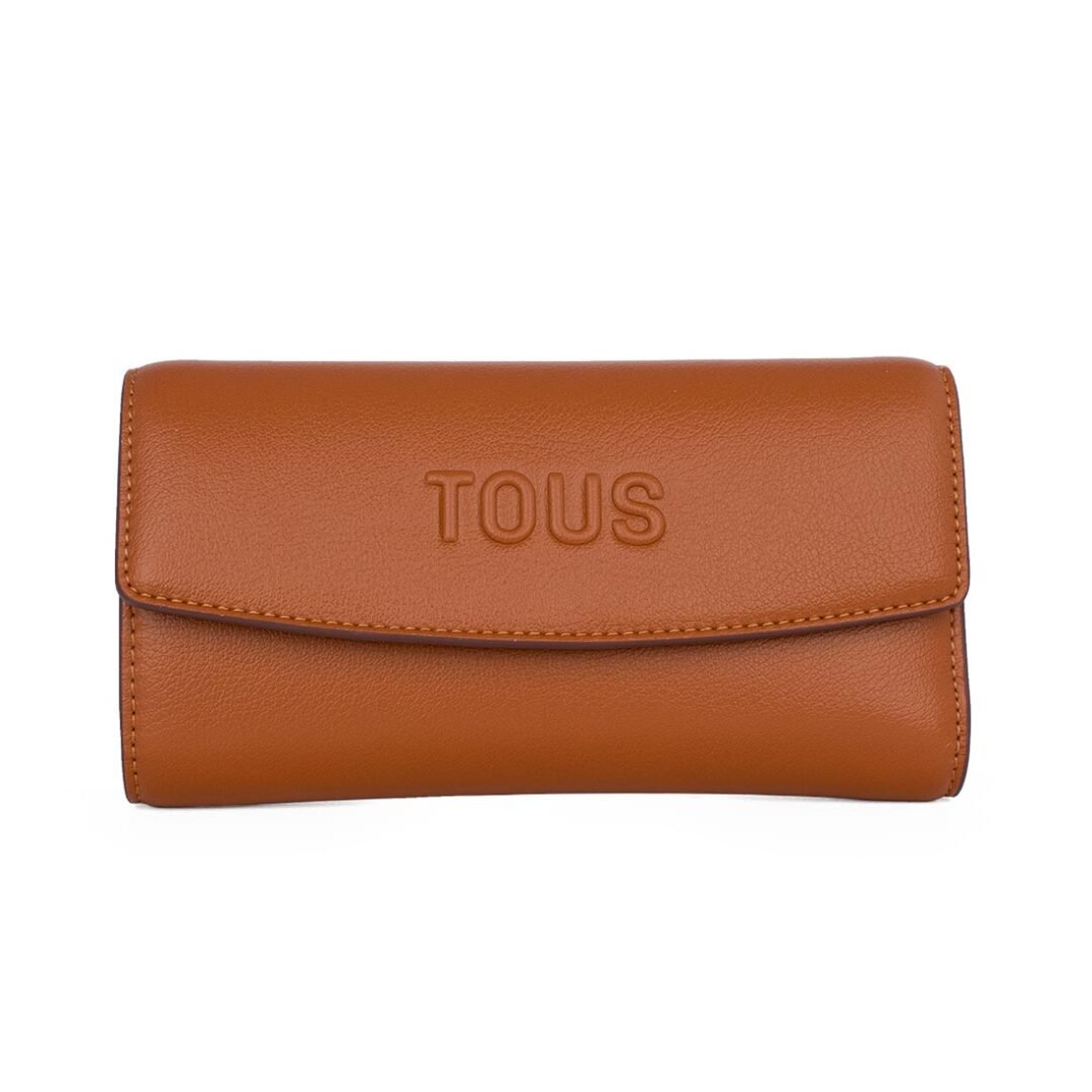 TOUS ΓΥΝΑΙΚΕΙΟ ΠΟΡΤΟΦΟΛΙ BILLERETA LARGE POCKET BLOOM CAMEL