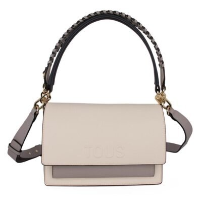 TOUS ΓΥΝΑΙΚΕΙΑ ΤΣΑΝΤΑ ΩΜΟΥ BANDOLERA MEDIUM AUDREE SAFFIANO BEIGE/GRIS