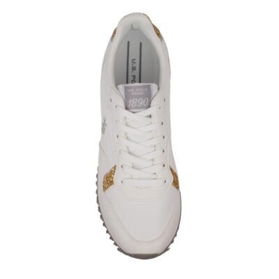 US POLO ΓΥΝΑΙΚΕΙΑ SNEAKERS BAYLE003C WHITE/GOLD - Image 6