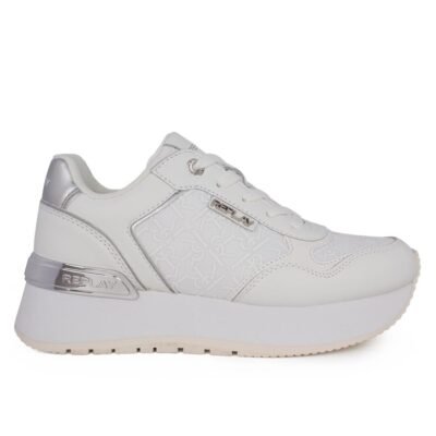 REPLAY ΓΥΝΑΙΚΕΙΑ SNEAKERS MENNET ALLOVER 2 RSA50012T 0081 WHITE/SILVER