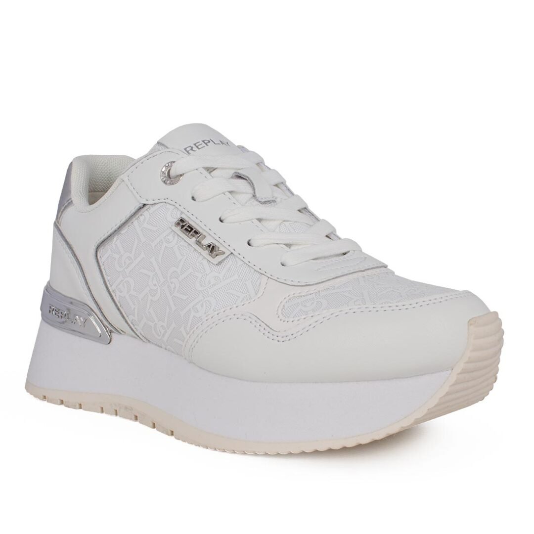 REPLAY ΓΥΝΑΙΚΕΙΑ SNEAKERS MENNET ALLOVER 2 RSA50012T 0081 WHITE/SILVER - Image 2