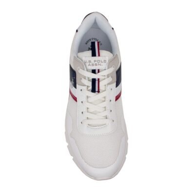 US POLO ΑΝΔΡΙΚΑ ΥΦΑΣΜΑΤΙΝΑ SNEAKERS GARY001B WHITE - Image 6