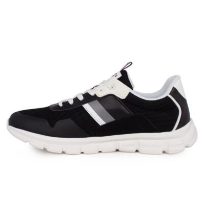 US POLO ΑΝΔΡΙΚΑ ΥΦΑΣΜΑΤΙΝΑ SNEAKERS GARY001B BLACK - Image 4