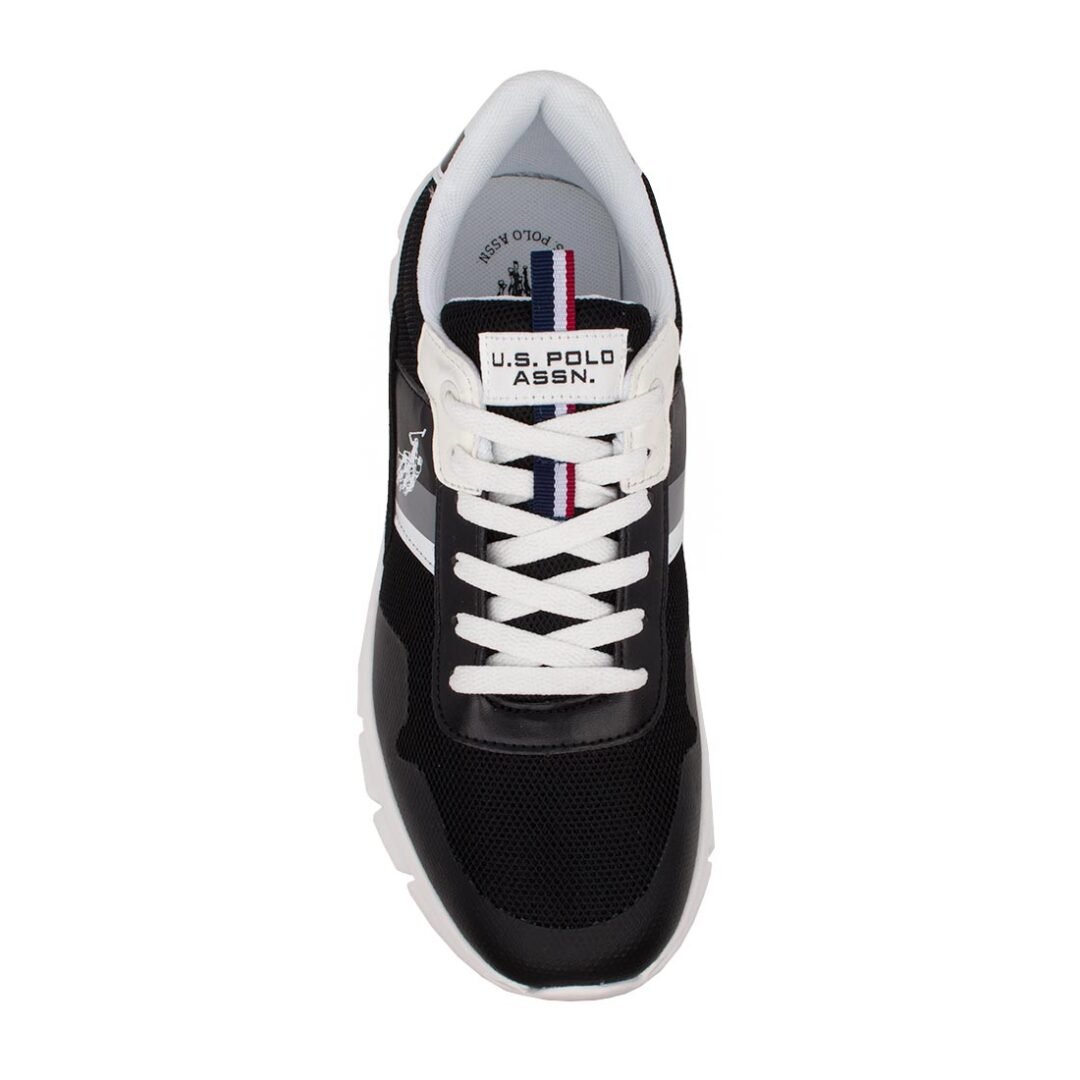 US POLO ΑΝΔΡΙΚΑ ΥΦΑΣΜΑΤΙΝΑ SNEAKERS GARY001B BLACK - Image 6