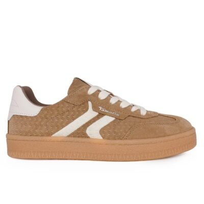 TAMARIS ΓΥΝΑΙΚΕΙΑ ΔΕΡΜΑΤΙΝΑ SNEAKERS 1-23723-44 341 TAUPE SUEDE