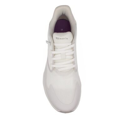 TAMARIS ΓΥΝΑΙΚΕΙΑ ΥΦΑΣΜΑΤΙΝΑ STEP-IN SNEAKERS 1-23700-44 100 WHITE - Image 5