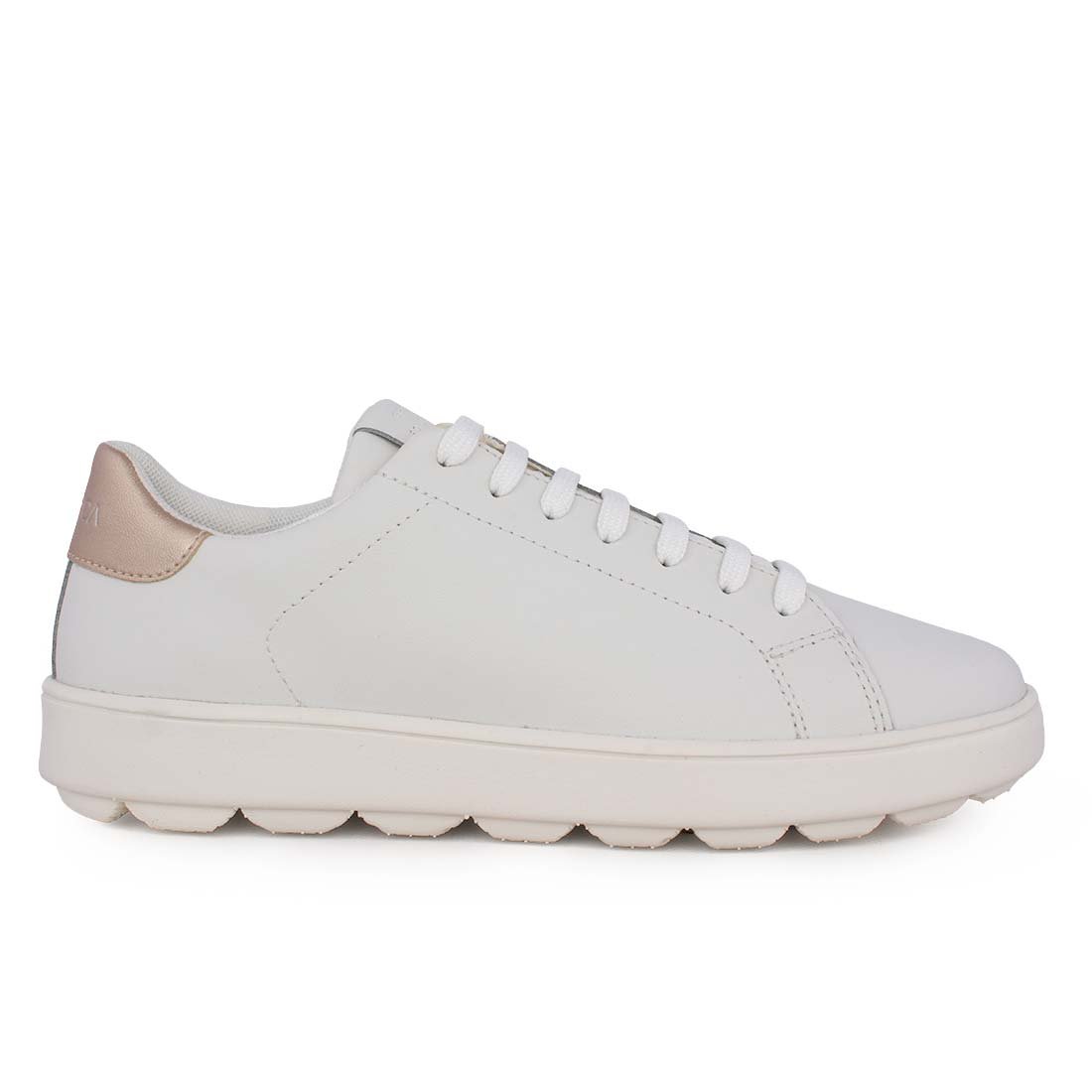 GEOX ΓΥΝΑΙΚΕΙΑ ΔΕΡΜΑΤΙΝΑ SNEAKERS SPHERICA ECUB-1 A WHITE/GOLD