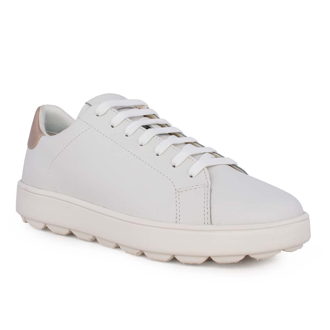 GEOX ΓΥΝΑΙΚΕΙΑ ΔΕΡΜΑΤΙΝΑ SNEAKERS SPHERICA ECUB-1 A WHITE/GOLD - Image 2