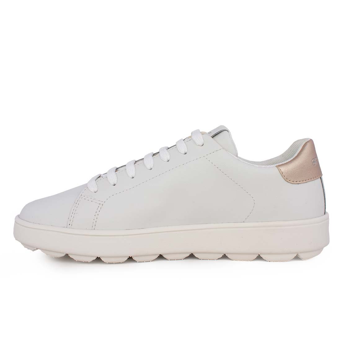 GEOX ΓΥΝΑΙΚΕΙΑ ΔΕΡΜΑΤΙΝΑ SNEAKERS SPHERICA ECUB-1 A WHITE/GOLD - Image 3