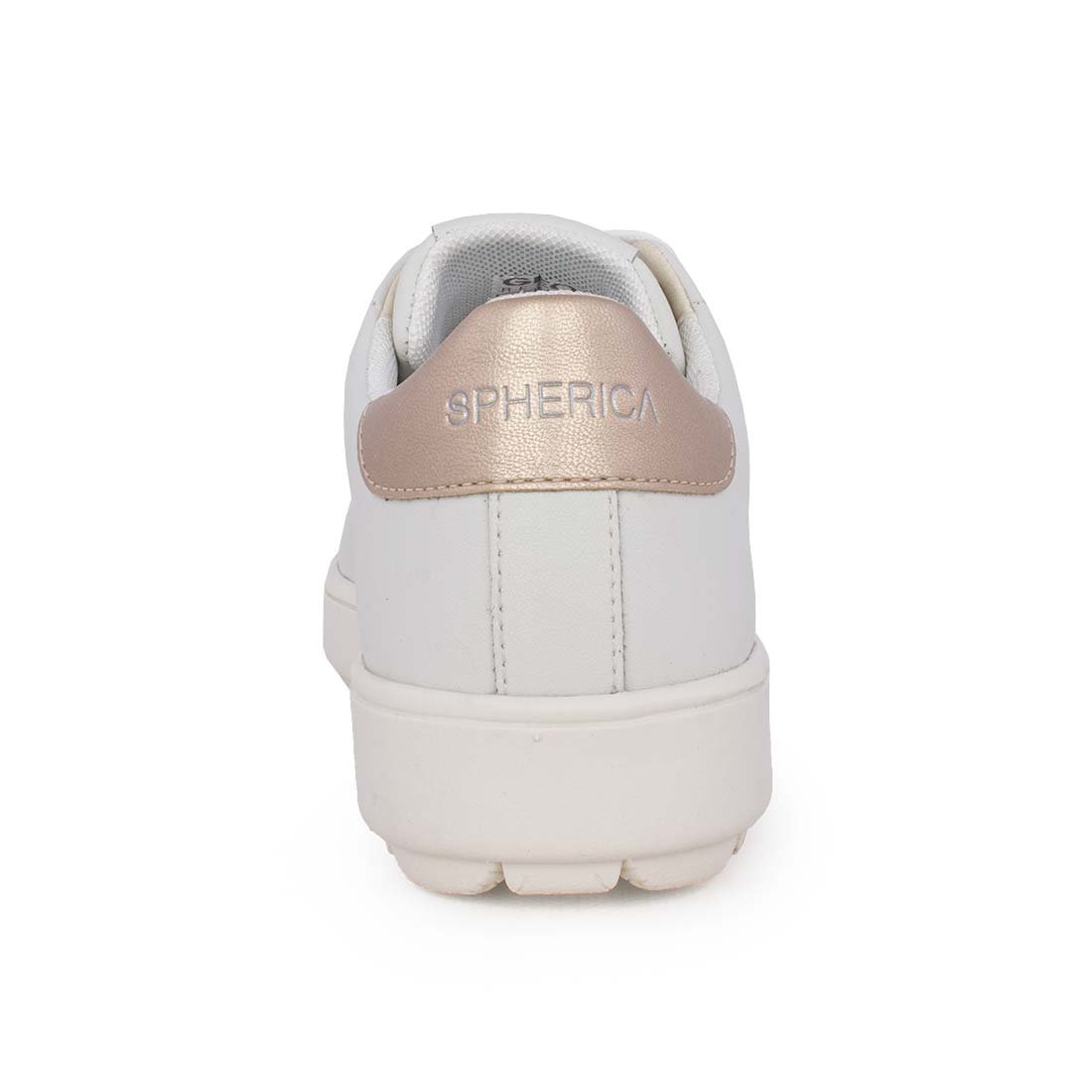 GEOX ΓΥΝΑΙΚΕΙΑ ΔΕΡΜΑΤΙΝΑ SNEAKERS SPHERICA ECUB-1 A WHITE/GOLD - Image 5