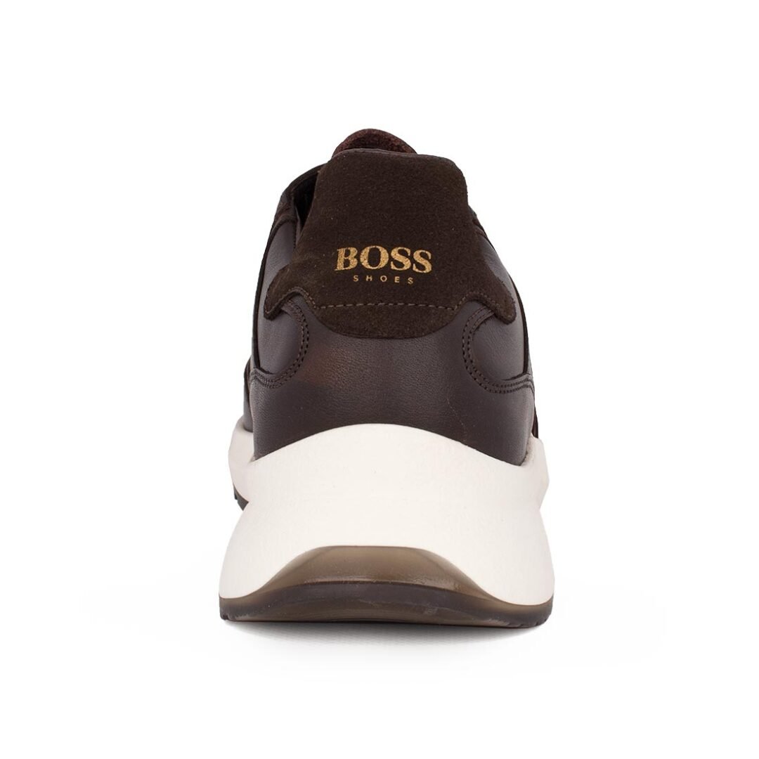 BOSS SHOES ΑΝΔΡΙΚΑ ΔΕΡΜΑΤΙΝΑ SNEAKERS AZ273 BROWN CONTADOR - Image 4