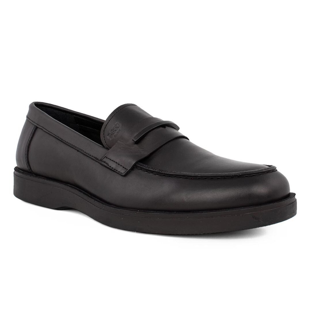 BOSS SHOES ΑΝΔΡΙΚΑ ΔΕΡΜΑΤΙΝΑ LOAFERS X7158 BLACK - Image 2