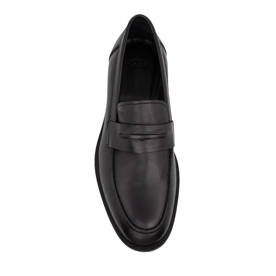 BOSS SHOES ΑΝΔΡΙΚΑ ΔΕΡΜΑΤΙΝΑ LOAFERS X7158 BLACK - Image 5